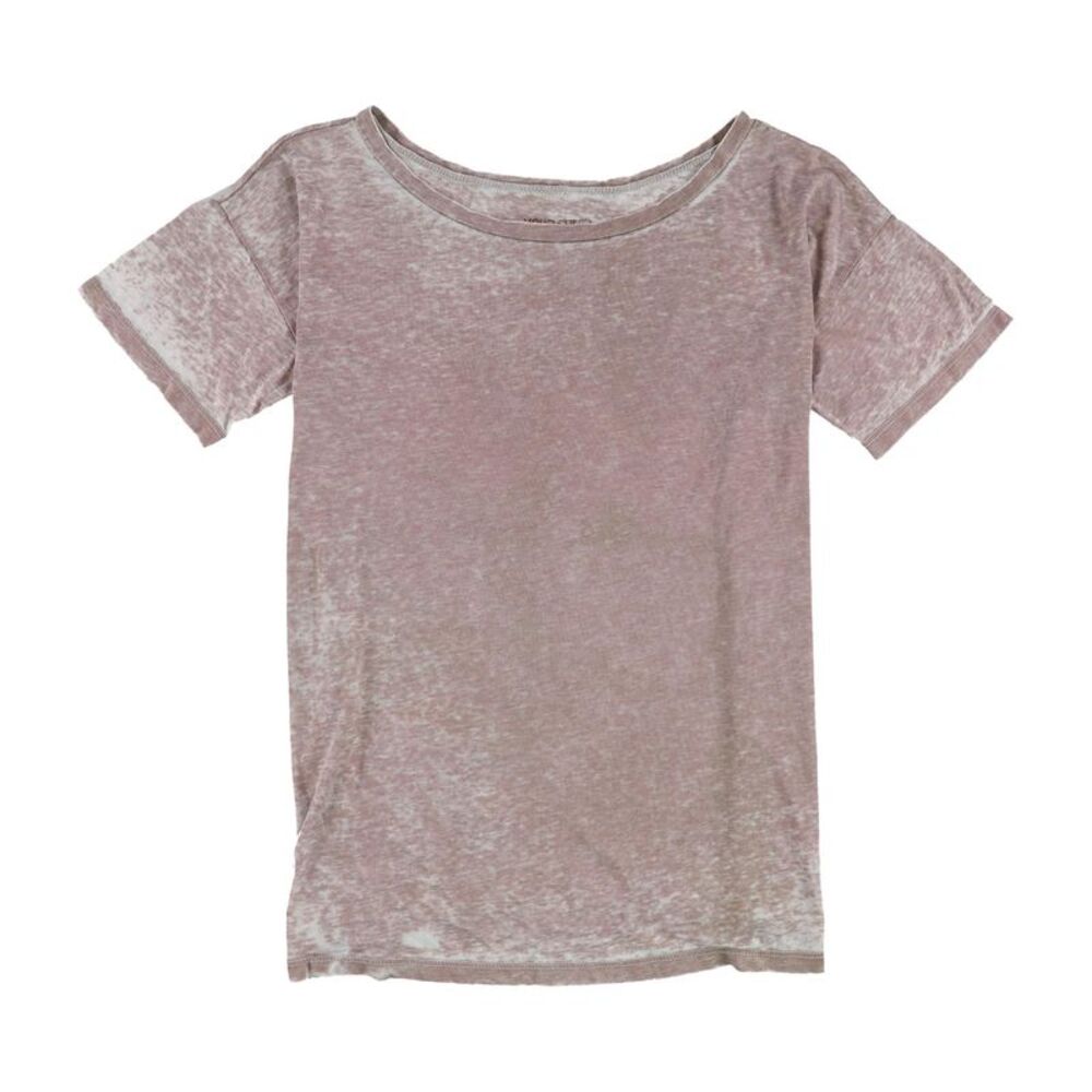 Mouchette Womens Burnout Look Basic T-Shirt, Red, L, DM